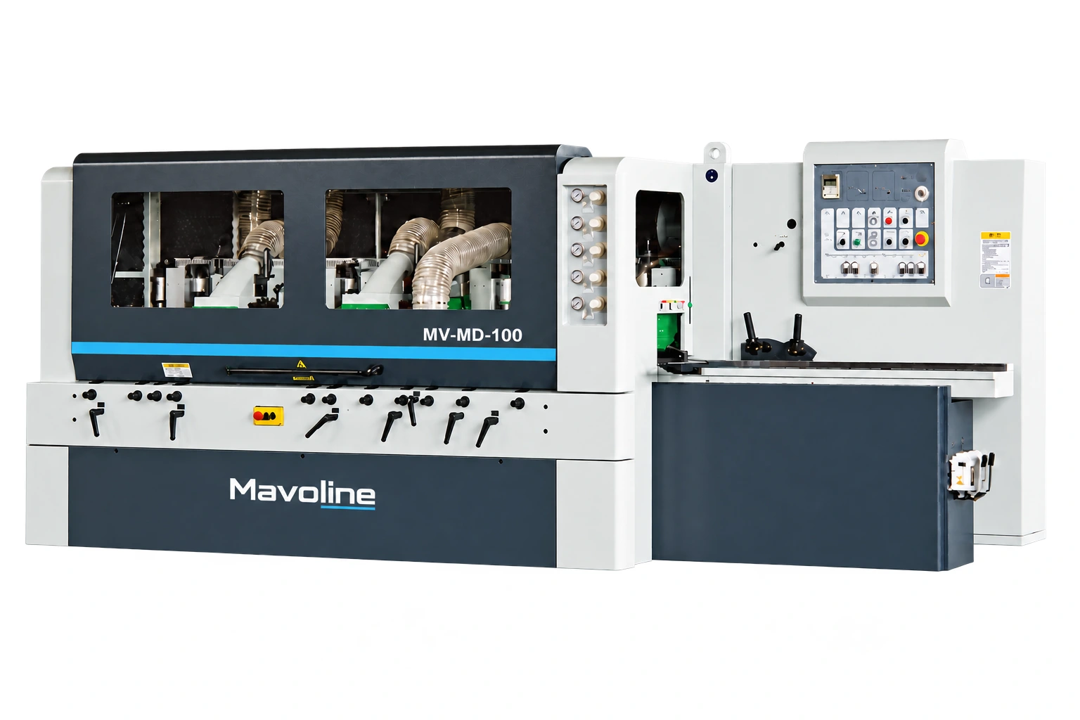 MV-MD-100 — Molduradora de quatro faces para perfis e pavimentos