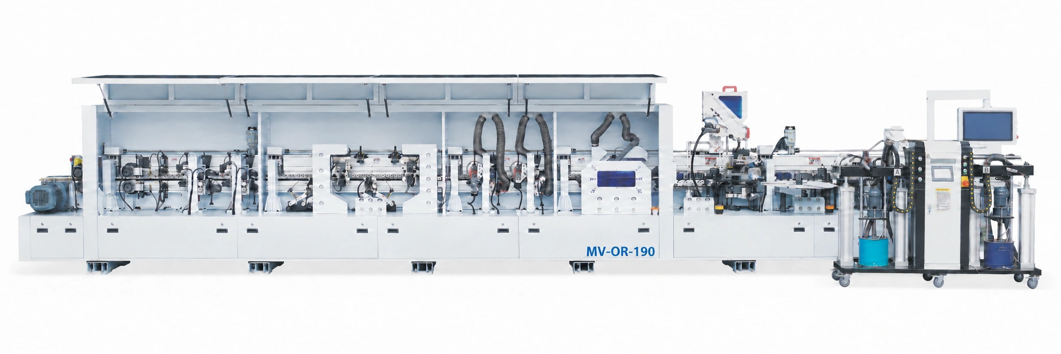 MV-OR-190 — Orladora industrial com dois sistemas de cola